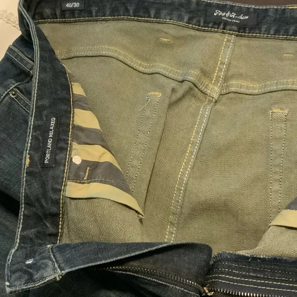 Flag & Anthem Men's Relaxed Fit Dark Blue Jeans - Picture 4 of 4